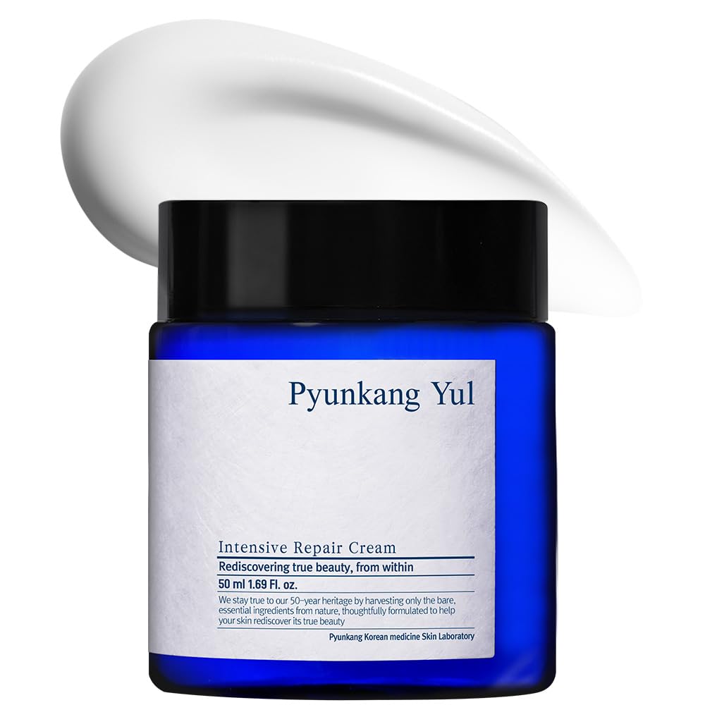 Pyunkang Yul PKY Intensive Repair Cream jar closeup illustrating rich texture for dry skin.
