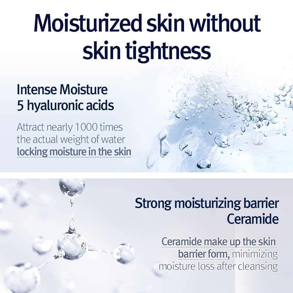 Applying Pyunkang Yul cleanser on skin with a cotton pad for makeup removal