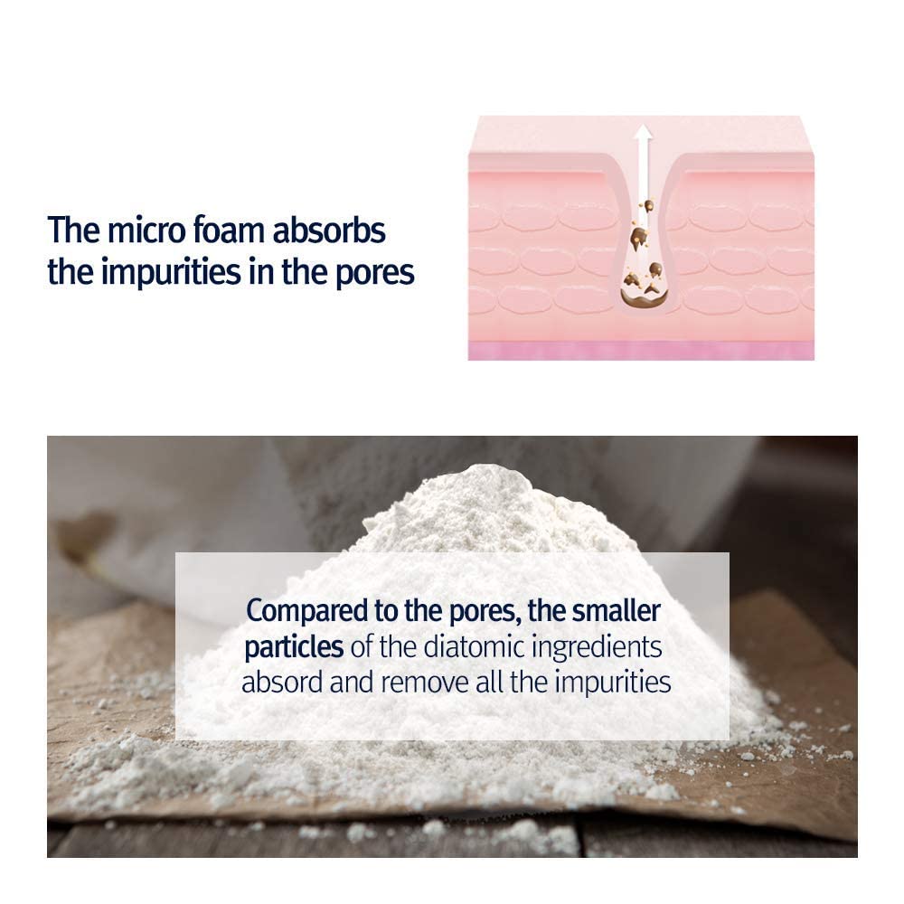 Pyunkang Yul PKY foam featuring AHA action for gentle exfoliation within pores
