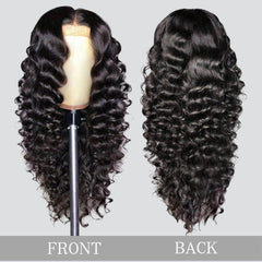PYY Deep Wave Lace Front Wig 13x4 texture silky for elegant daily wear.