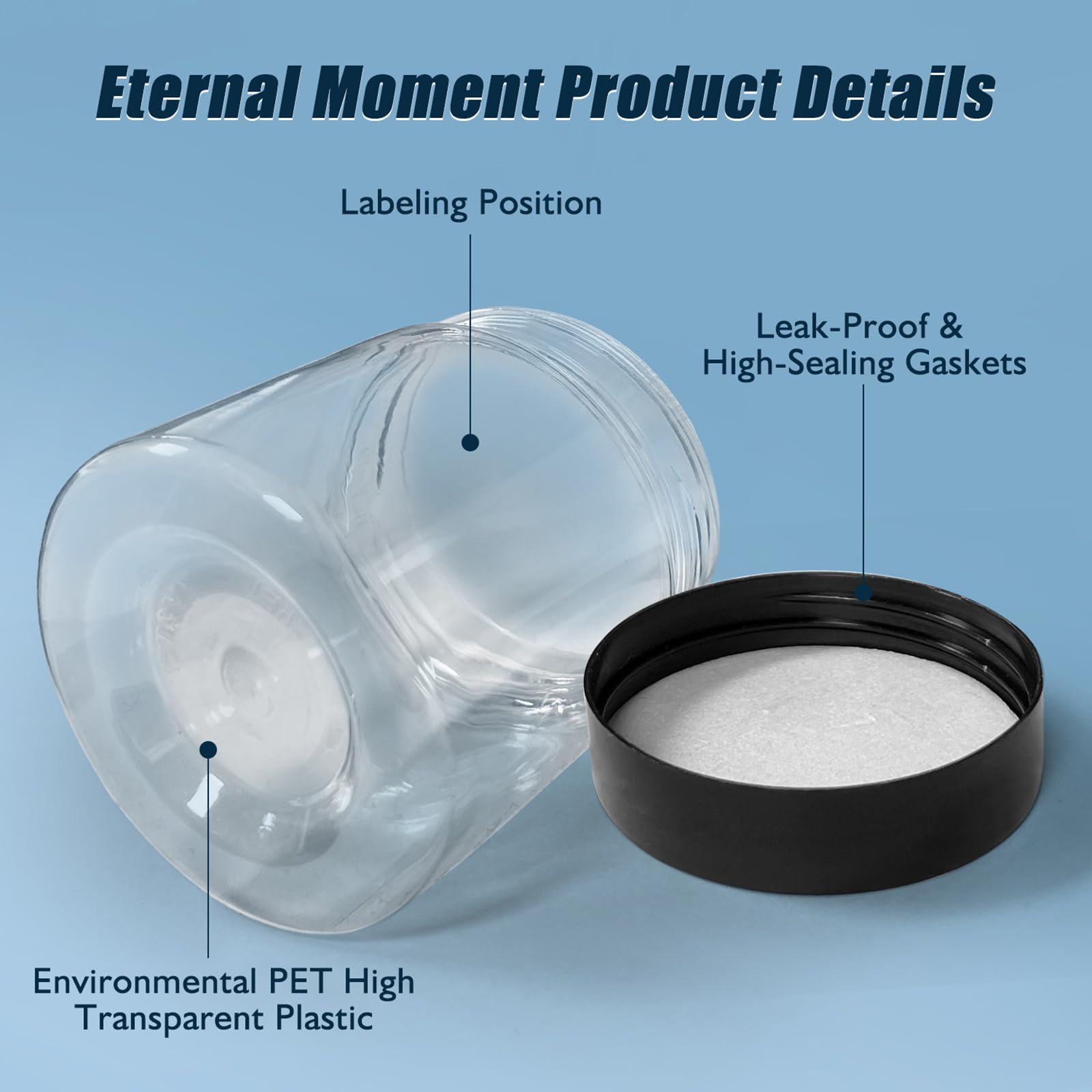 PYYZHALI transparent cream jar—clear view of products for quick selection and display.