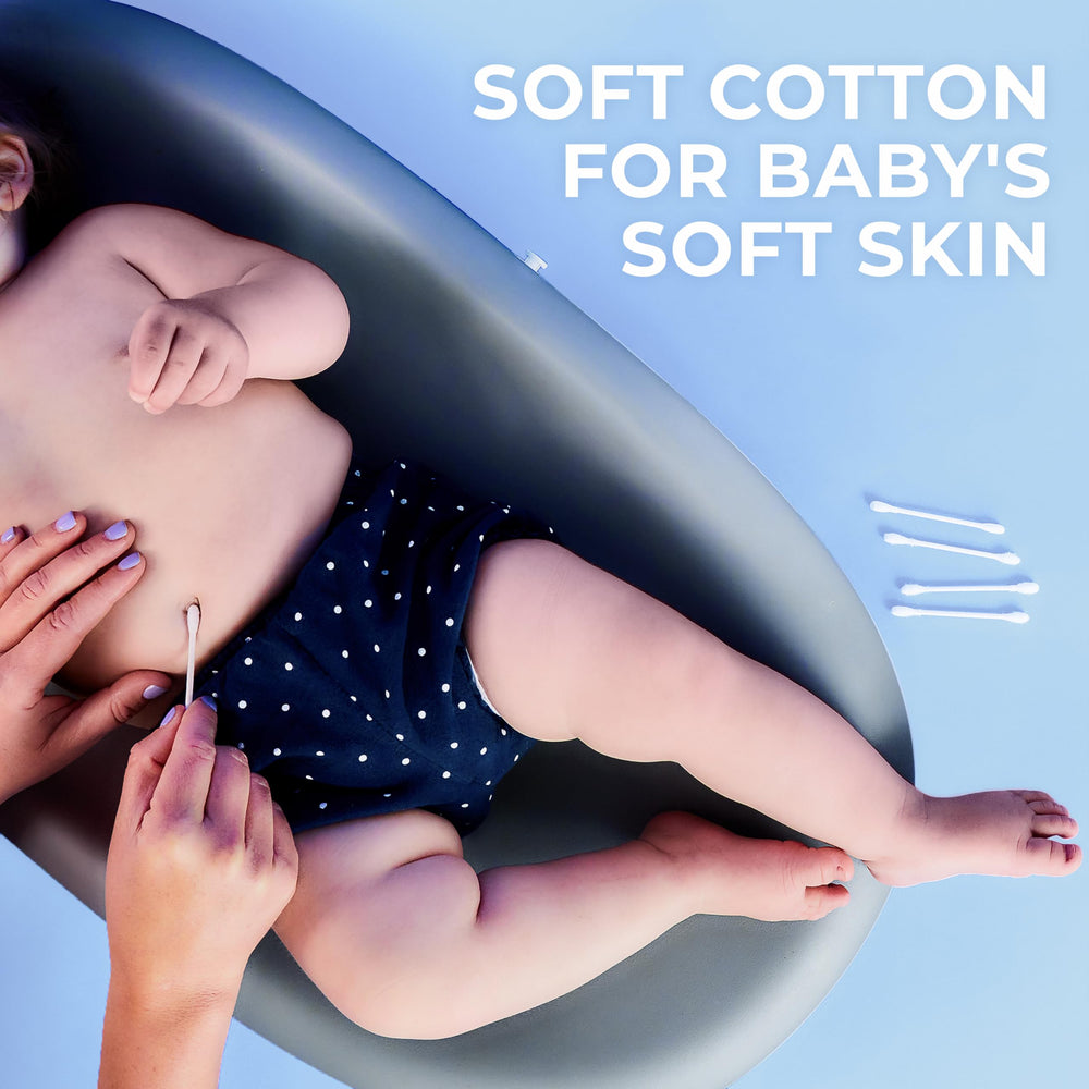 Q-tips baby care use showing gentle cleaning for delicate skin