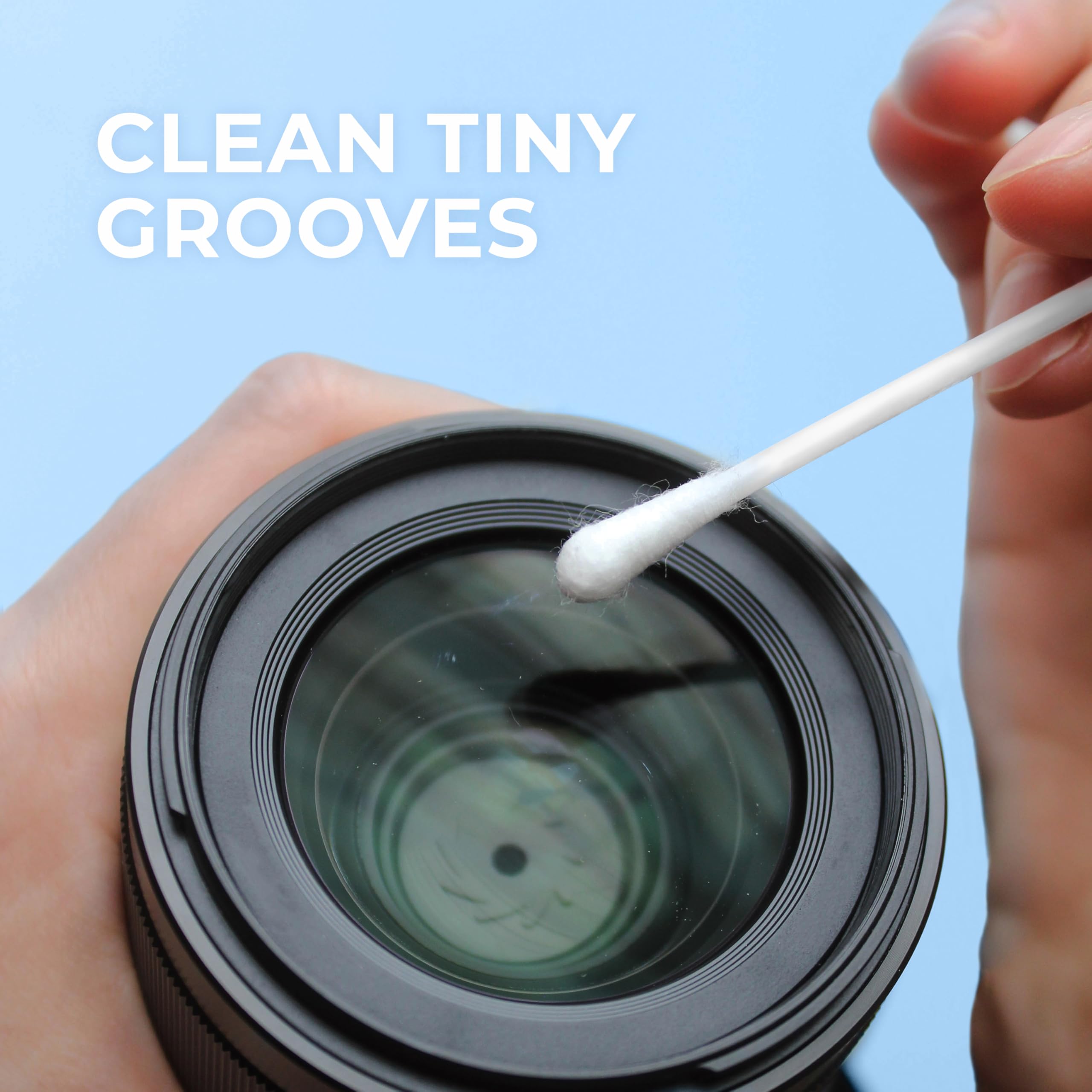 Q-tips cleaning electronics demonstrating narrow-gap dust removal