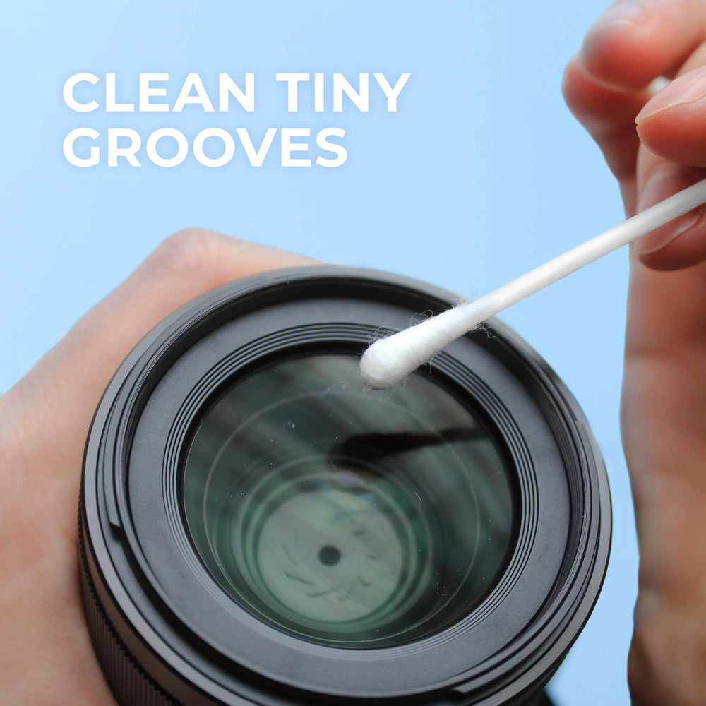 Q-tips cleaning electronics demonstrating narrow-gap dust removal