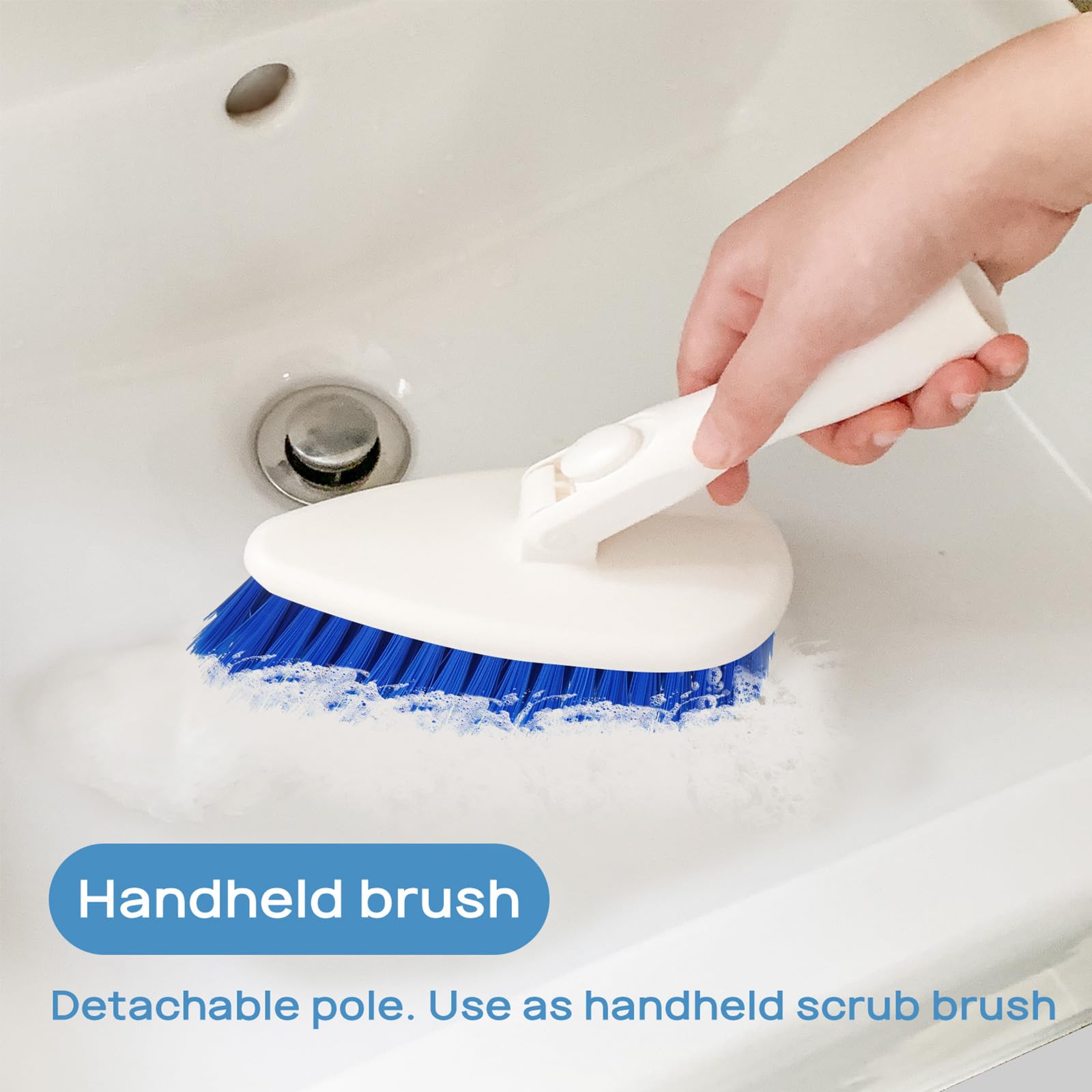 Qaestfy hanging loop keeps the scrubbing tool neatly stored