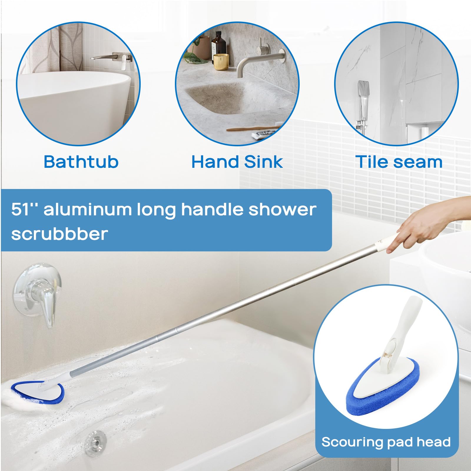 Qaestfy replaceable heads extend tool life for tile, tub, and grout
