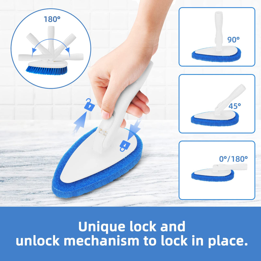 Qaestfy tile and grout cleaning made easier with scouring pad