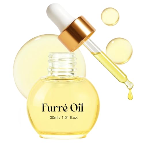 QAH Furré bottle close-up showcasing hydrating after-shave oil for calm, smooth skin.