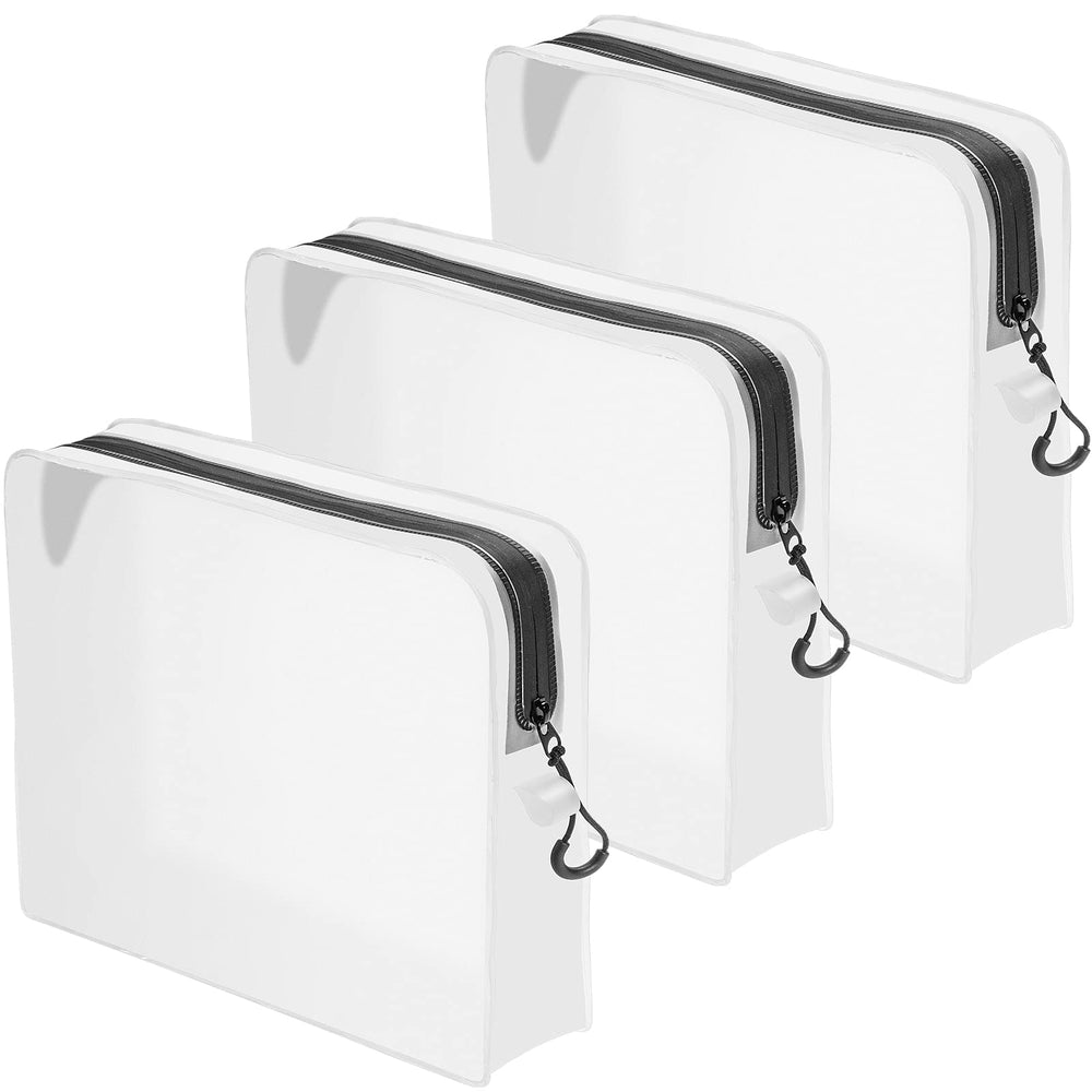 Qbily clear-leak-proof bag front view semi-clear for quick access to items