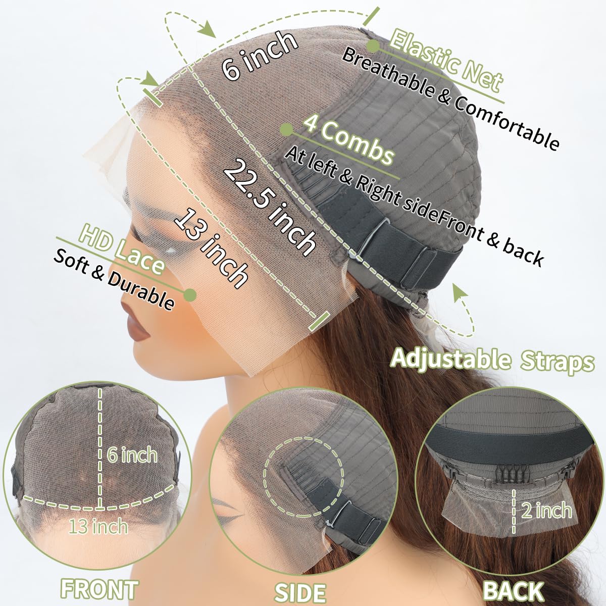 QBRVP body-wave 200-density wig offers fuller styling options