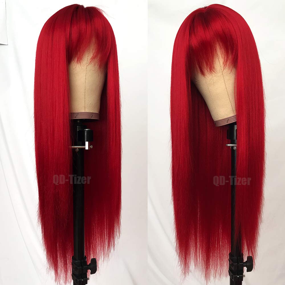 QD-Tizer heat-resistant synthetic hair maintains shine and style under styling heat for events.