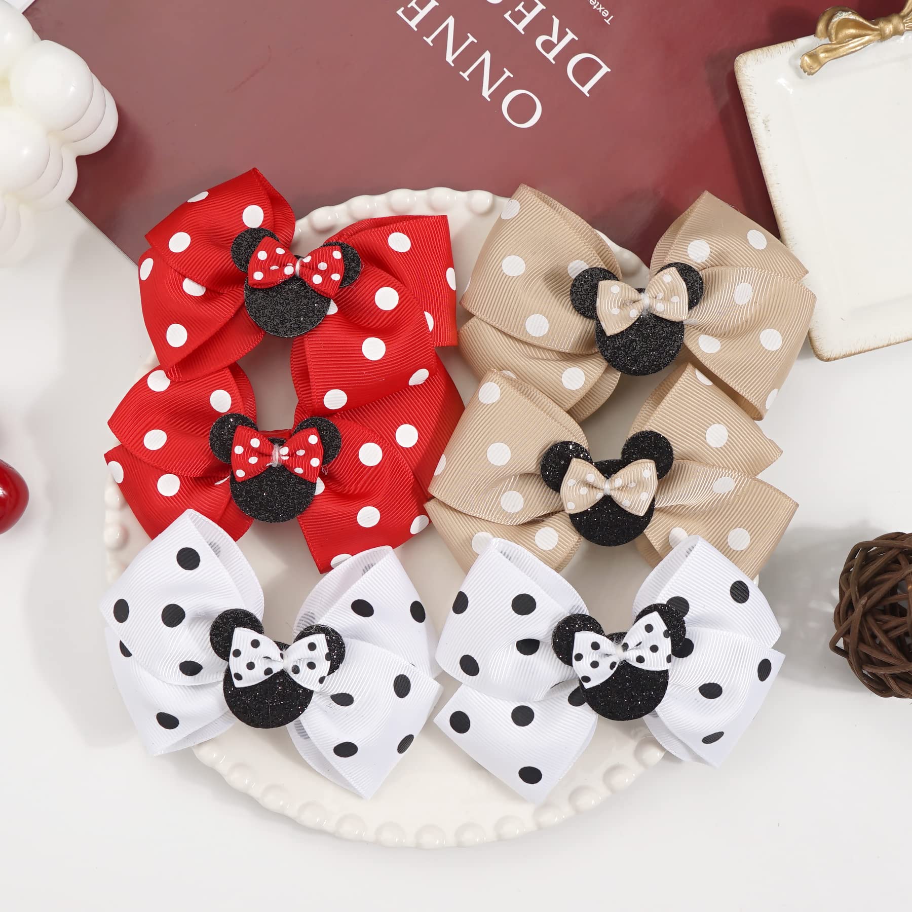 Qearl party decoration bows add festive polka-dot accents.