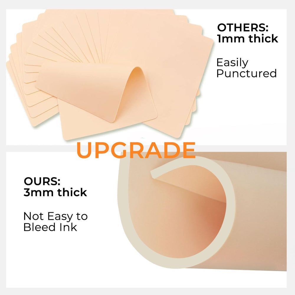 qeqanazo 3mm double-sided tattoo practice skin supports flexible technique work