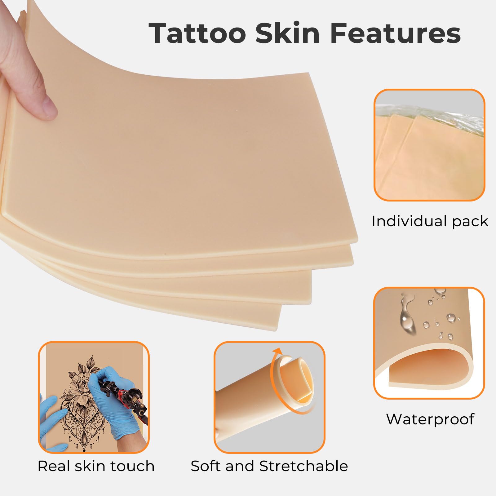 qeqanazo 3mm tattoo skin sheet 7.5 by 5.6 inches is precise