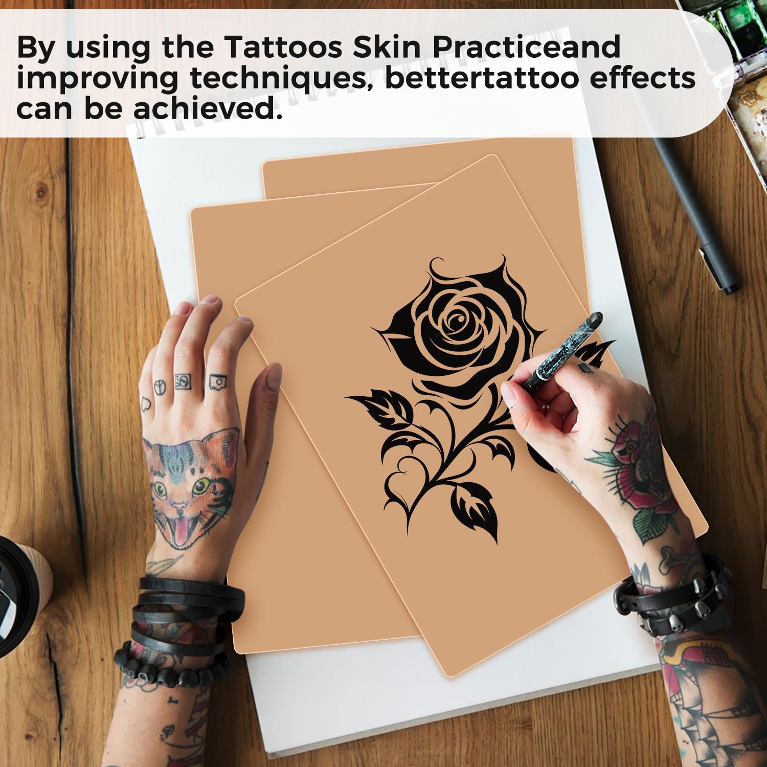 Qeqanazo ReelSkin sheets ideal for outlines shading and color techniques during practice.