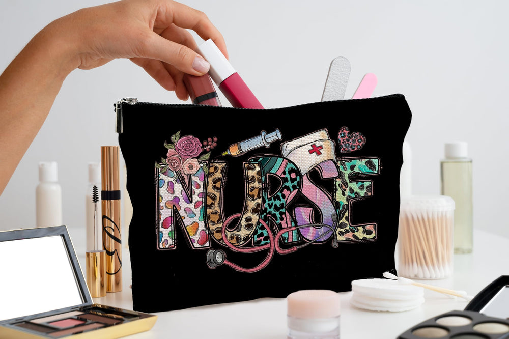 QGFM Nurse Makeup Bag compartments neatly arranged for easy access to cosmetics during travel