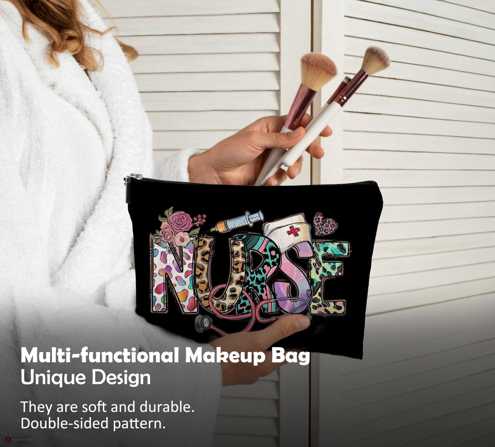 QGFM Nurse Makeup Bag gift idea for nurses, nursing students, or healthcare professionals