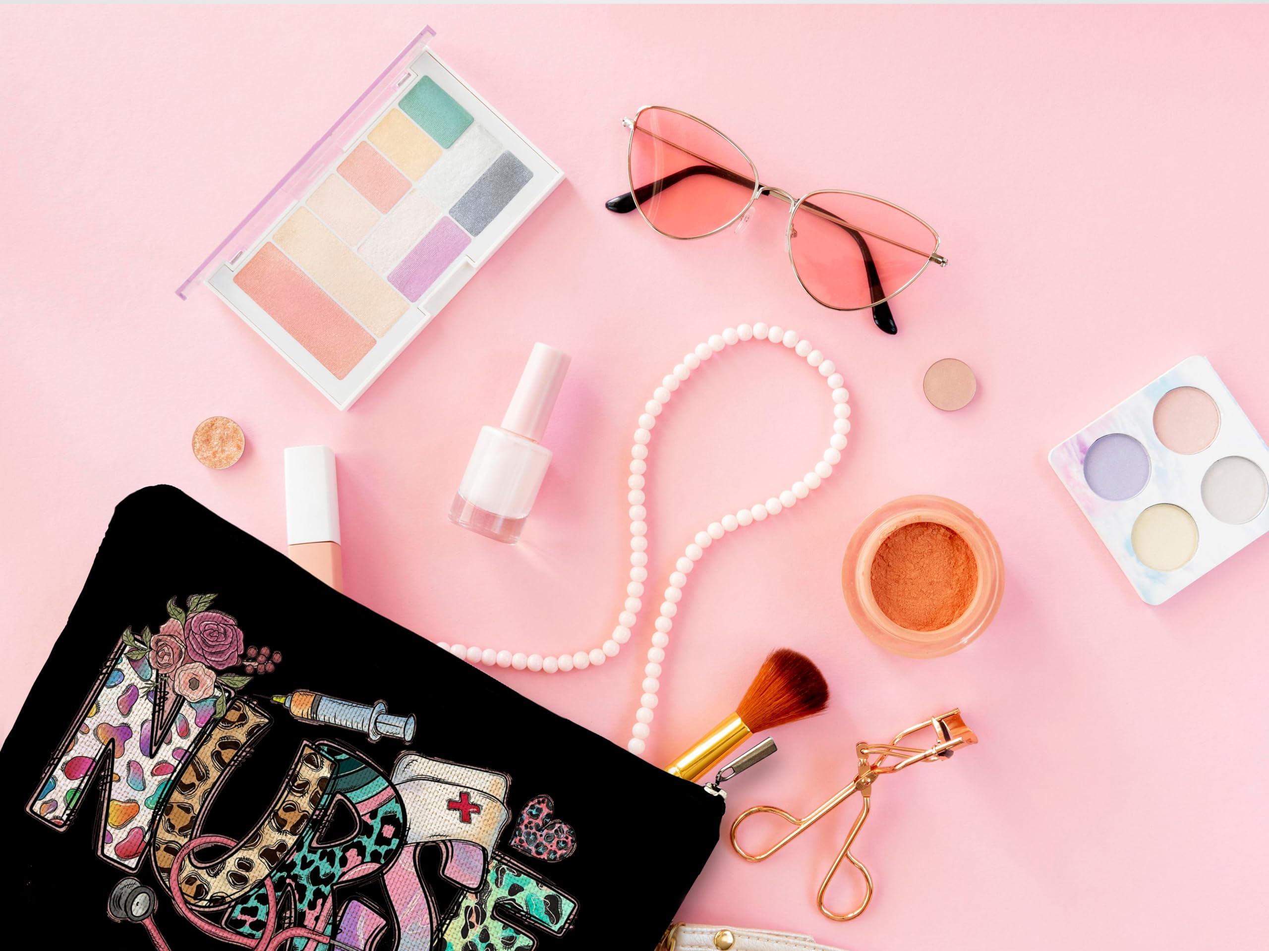 QGFM Nurse Makeup Bag in travel setup ideal for gym and suitcase organization
