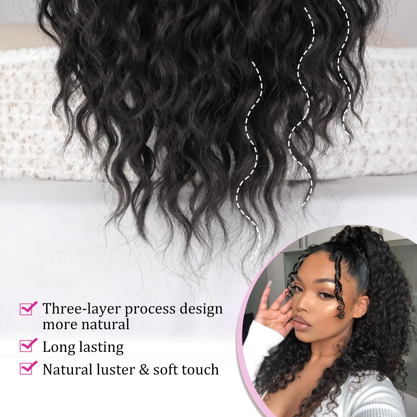 QGZ Ponytail Extension delivers instant volume and length for many looks