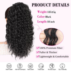 QGZ Ponytail Extension with two clips for secure fit during activity