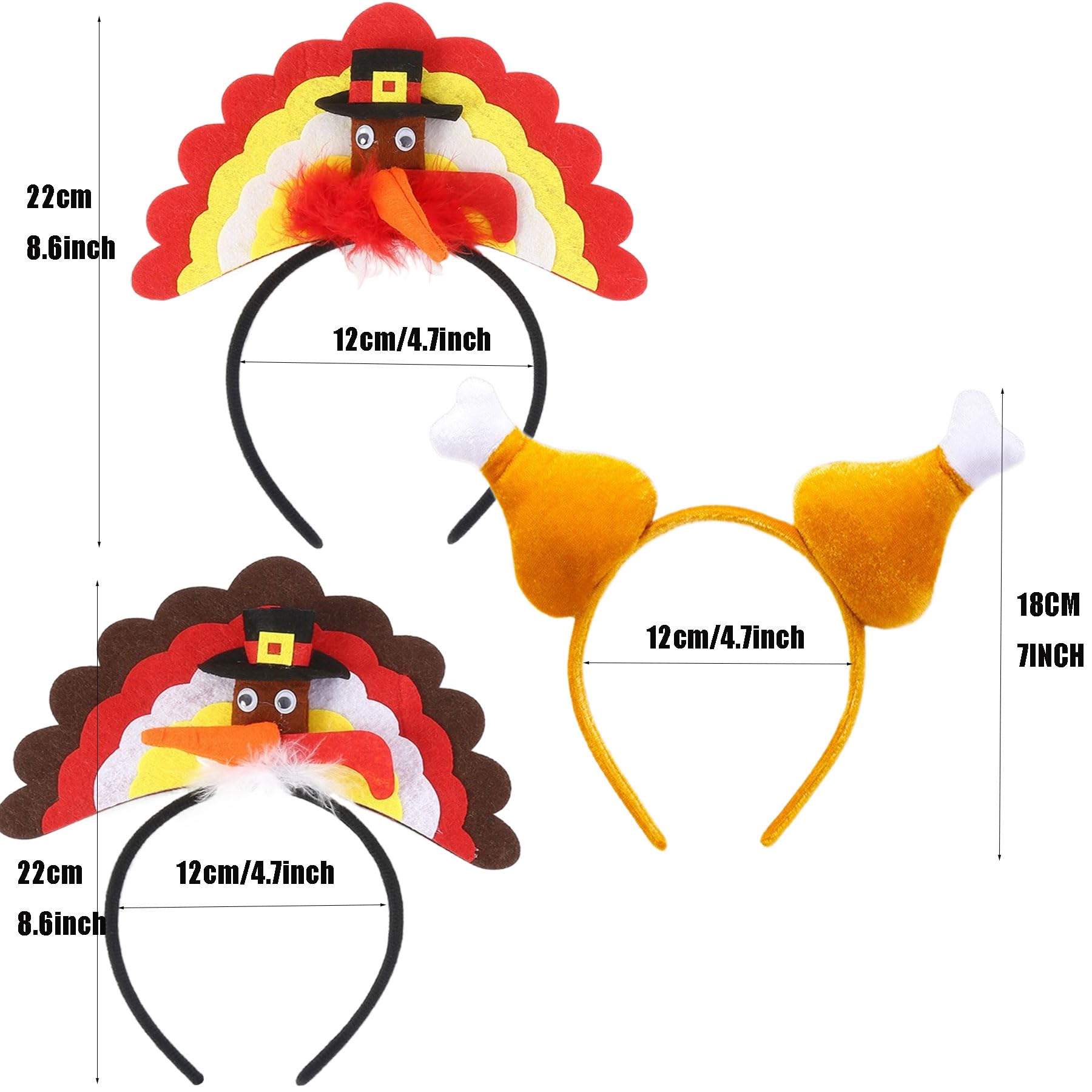 QHZHANG turkey headband adjustable fit ensures comfortable wear during long celebrations.