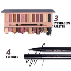 QiBest double-ended brushes for smooth, easy eye makeup application.
