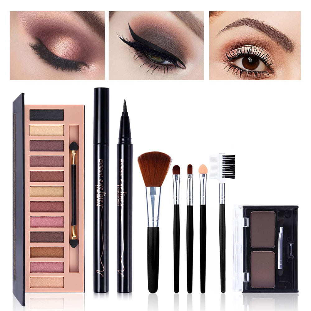 QiBest waterproof black eyeliner pencil for precise cat-eye application.