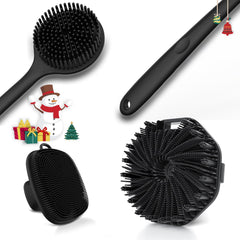 QiaKeoo back scrubber silicone bristles for exfoliation and gentle cleansing