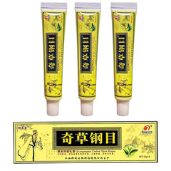 QICAOGANGMU Chinese herbal cream pack with three jars for versatile skin soothing