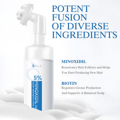 Close-up of QIDILA Minoxidil Foam texture — creamy, fast-absorbing.