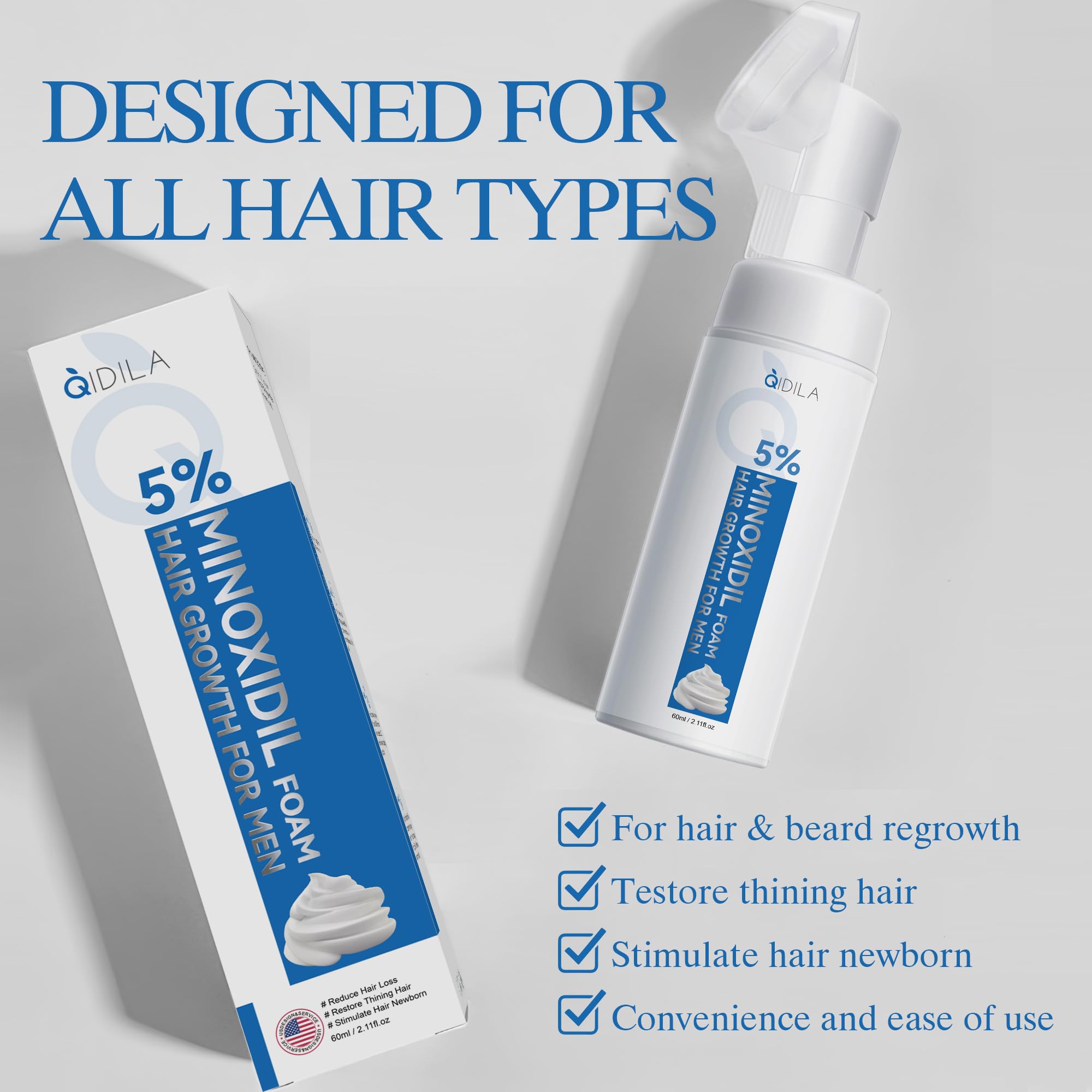 QIDILA Silicone massage head — distributes foam evenly.