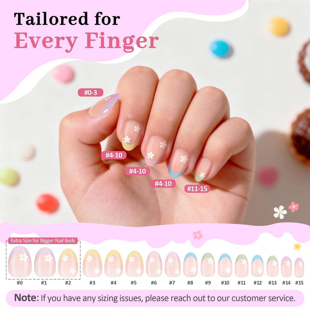 QIEK 128-piece nail tips in 16 sizes ensures a snug fit.