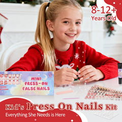 QIEK 128-piece teen nail set in 16 sizes for a perfect fit
