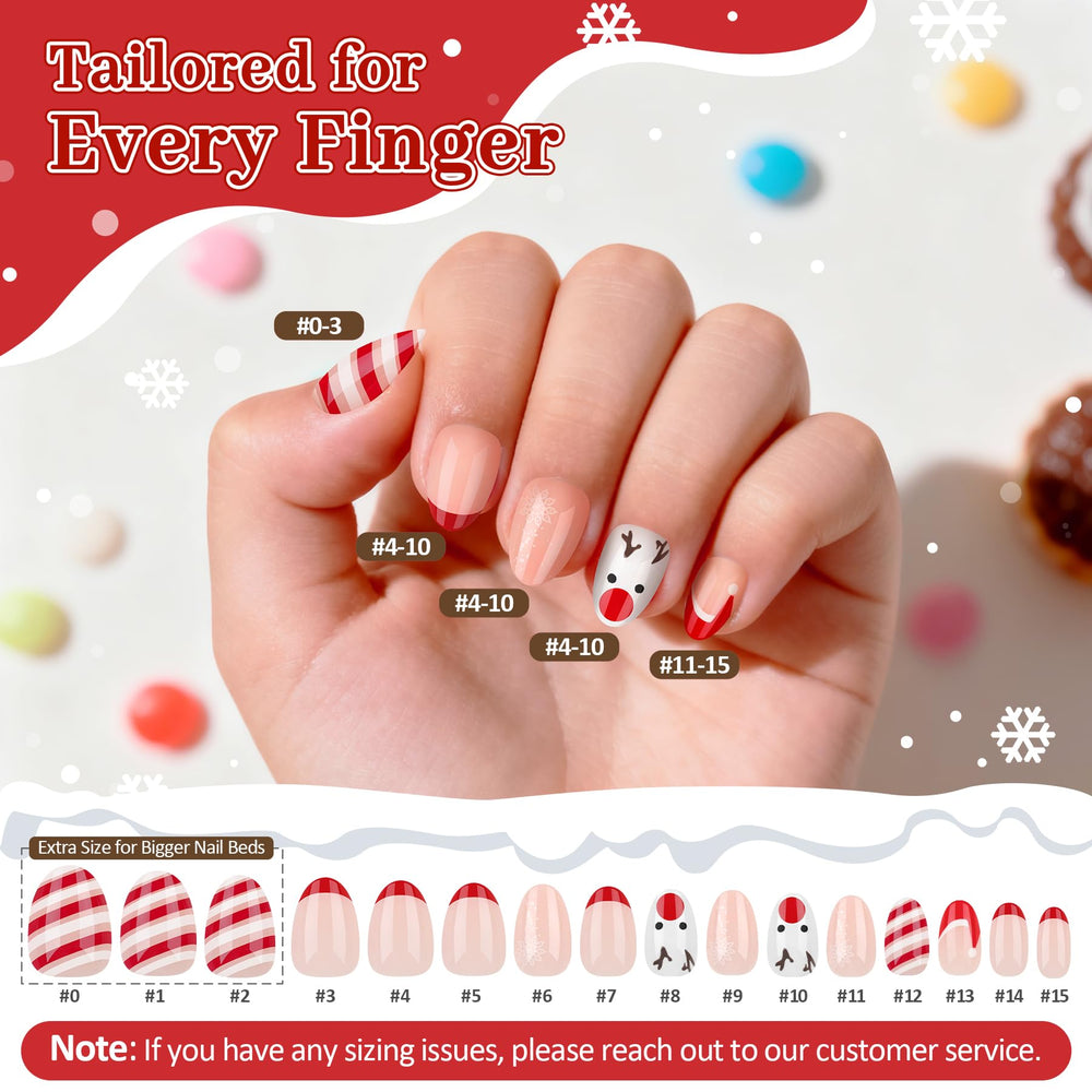 QIEK gift box with four nail sets and complete kit for birthdays