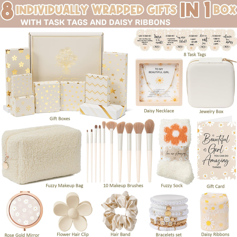 Qinline 8 gift boxes for girls, ready for stocking stuffers and celebrations.