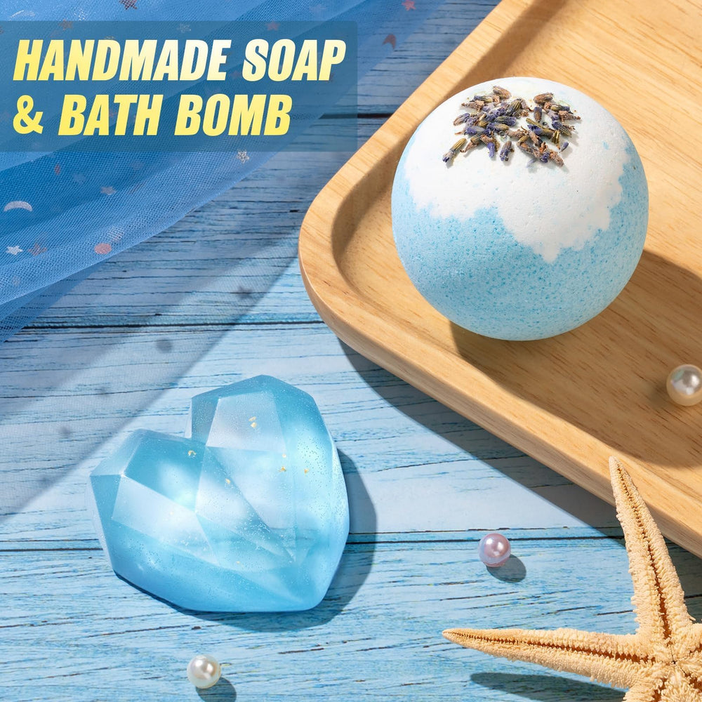 Qinline bath bomb and dried flowers for a spa-like soak