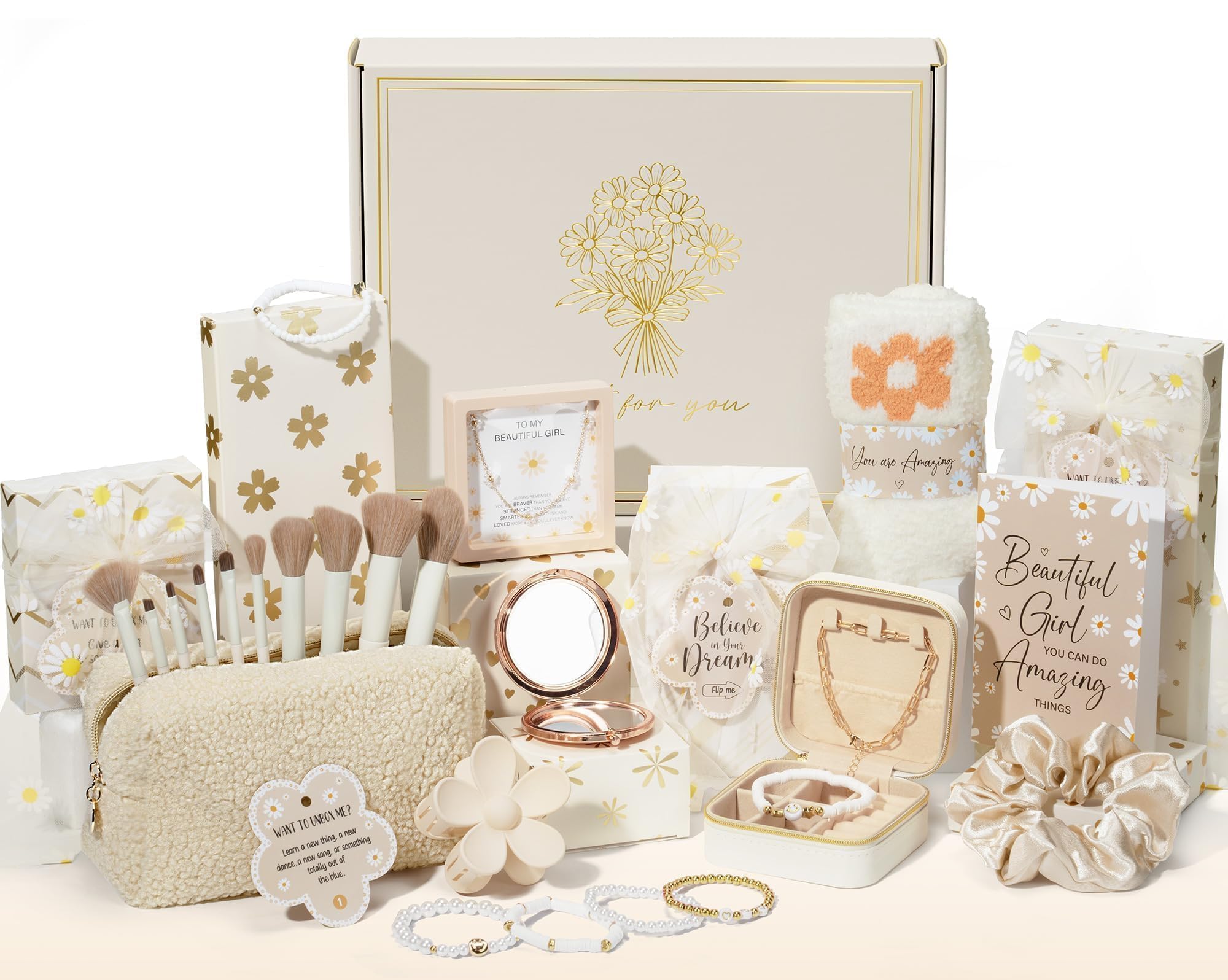 Qinline Christmas gift basket teens, curated teen-friendly gift for birthdays.