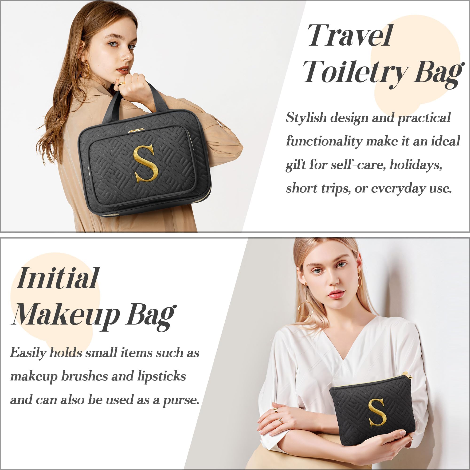 Qinline durable zipper travel bag keeps cosmetics secure and organized.