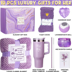 Qinline self-care gift basket with relaxing spa items for wellness