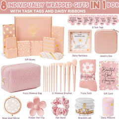 Qinline teen makeup case with accessories for on-the-go styling