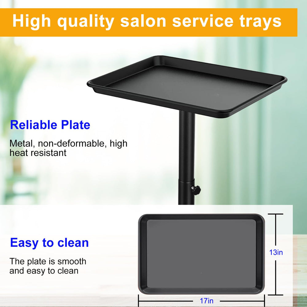 Qinrunkoi salon tray features 21-inch base for balanced support and security.