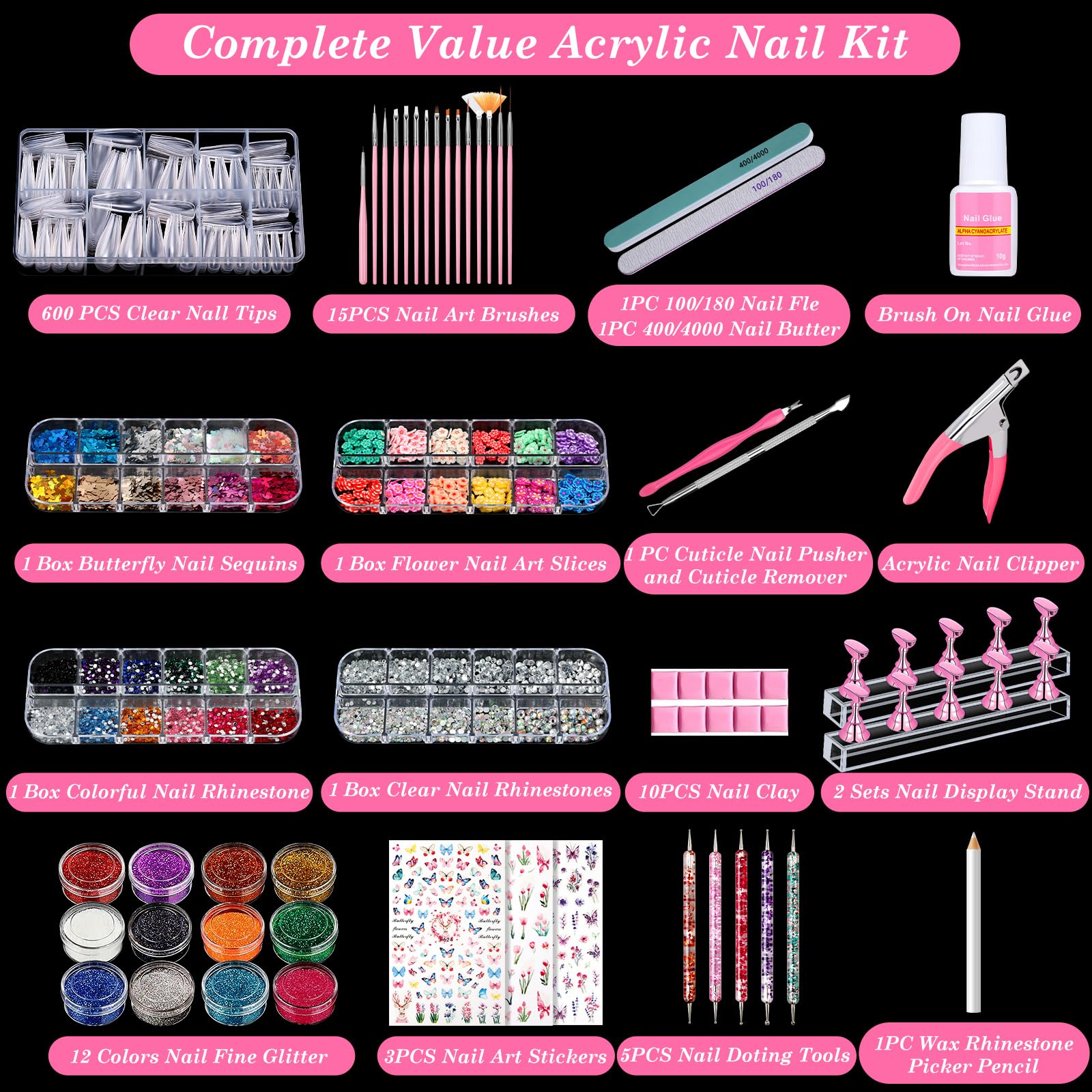 Qinzave colorful rhinestones enhance shine and style