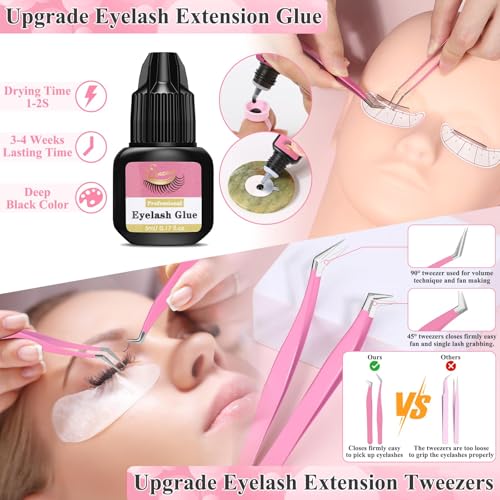 Qinzave eyelash extension glue for consistent bonding in practice sessions.