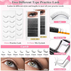 Qinzave eyelash glue remover suitable for mannequin head cleanup after practice.