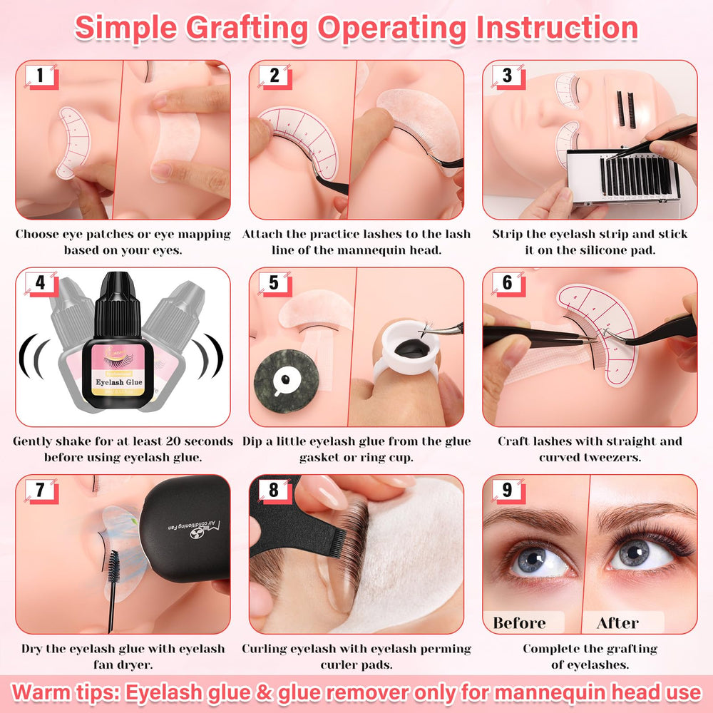 Qinzave lash-kit-tweezers-brushes promote precise grip and hygiene