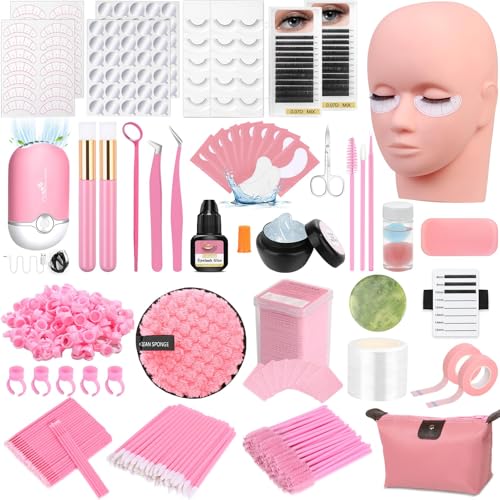 Qinzave lashes kit mannequin head for true-to-life practice and precise lash placement.
