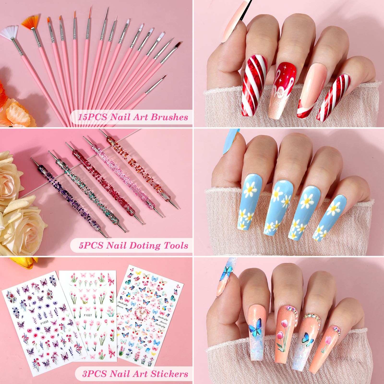 Qinzave nail art glitter 12 colors for vibrant finishes