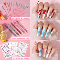 Qinzave nail art glitter 12 colors for vibrant finishes