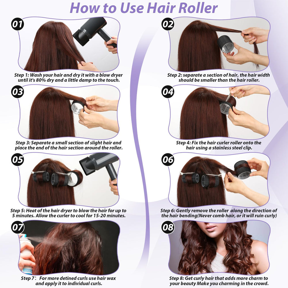 Qinzave travel-friendly rollers pack ideal for trips and on-the-go styling
