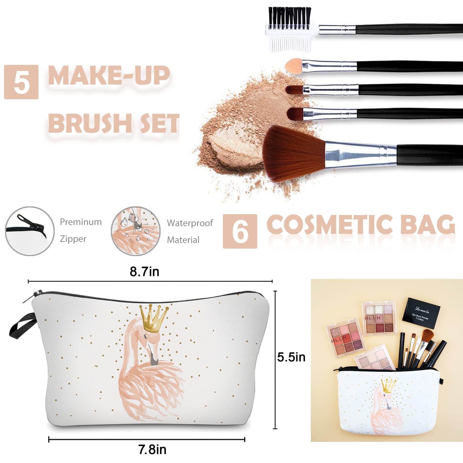 QIONG 7-piece soft makeup brush set for flawless application.